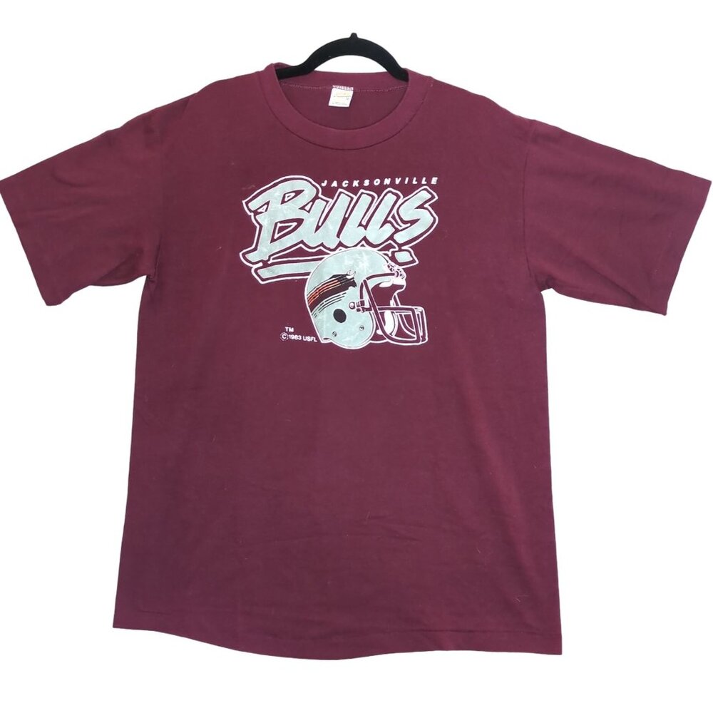 Vintage 1983 Jacksonville Bulls Football T-Shirt XL Sportswear USFL